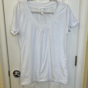 Classic White V-Neck T-Shirt